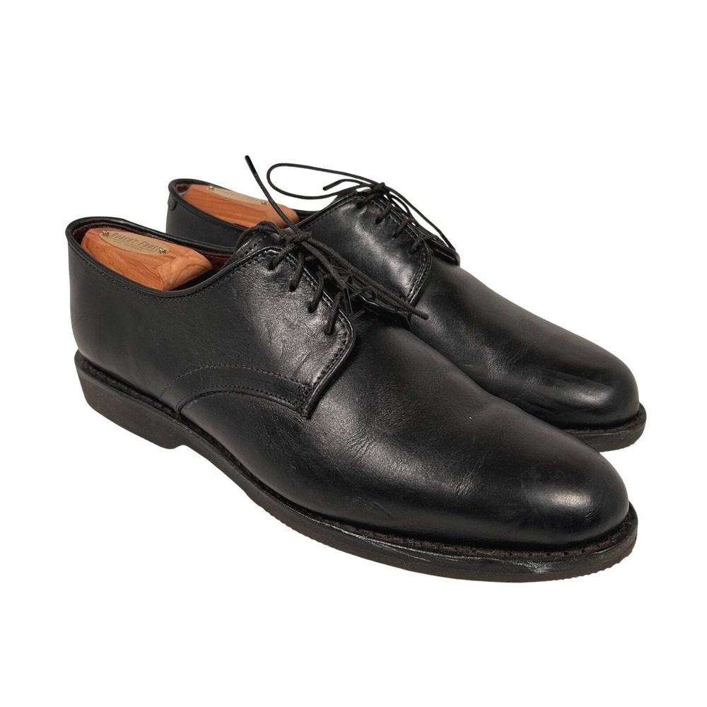Allen Edmonds Dress Shoes Derby Plain Toe 9.5 D Black Leather XL Extralight Sole